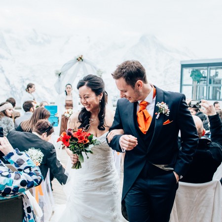 brevent wedding alps altitude wedding snow