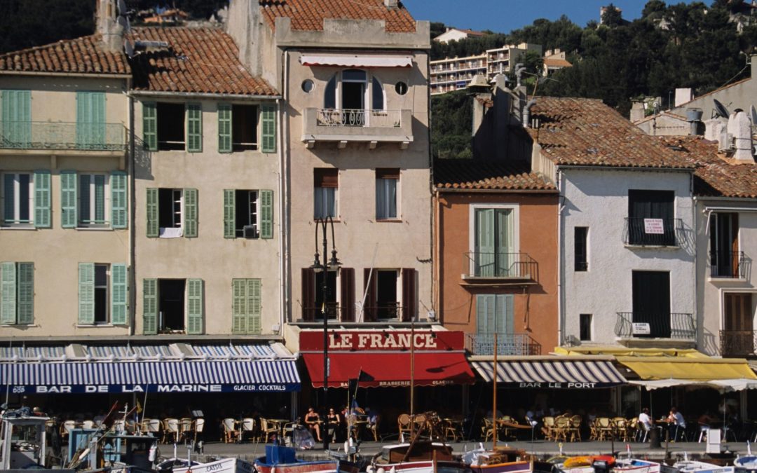 cassis france colorful buildings