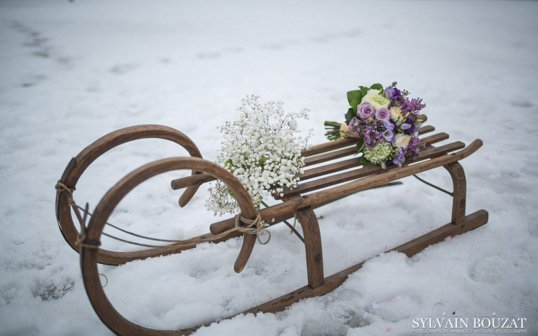 alpine winter wedding sleigh snow alpine design style